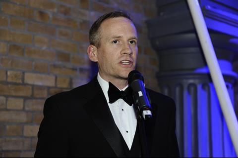 Chris Brook-Carter welcomes guests to the VIP drinks reception at the PayPal Etail Awards 2013